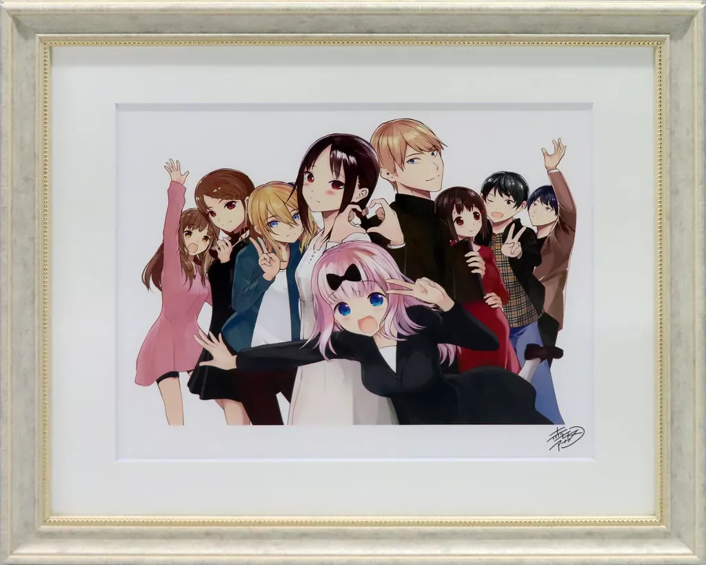 付属品付)赤坂アカの世界展 『かぐや様は告らせたい~ 天才たちの恋愛頭脳戦~』「5」 額装高精細デジタルカラー