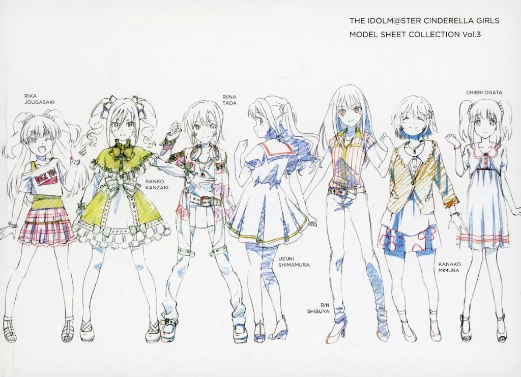 <<アニメ・漫画系書籍>> THE IDOLM＠STER CINDERELLA GIRLS MODEL SHEET COLLECTION Vol.3
