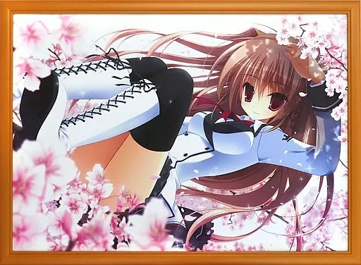 セル画・原画　付属品欠品)ななかまい 複製原画「ほろほろ桜 天よりこぼるる」 (絵師100人展 02)