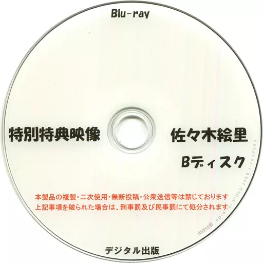 特別特典映像 佐々木絵里 Bディスク / デジタル出版