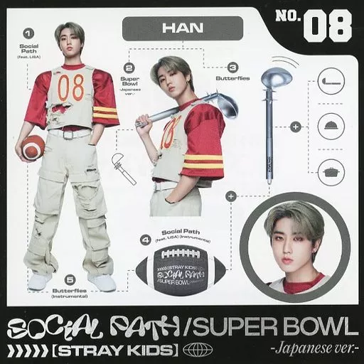 洋楽CD　Stray Kids / Social Path(feat Lisa)/Super Bowl-Japannese ver.-[FANCLUB会員限定盤(HAN盤)]