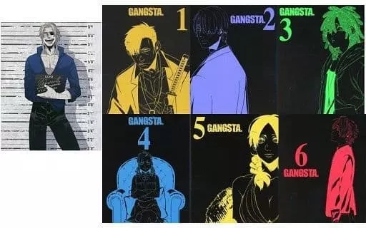 アニメDVD　不備有)GANGSTA. 特装限定版 全6巻セット(状態：全巻収納BOX・スリーブケースに傷み有り) ☆収納BOX付き！特装限定版DVD全6巻セット！GANGSTA