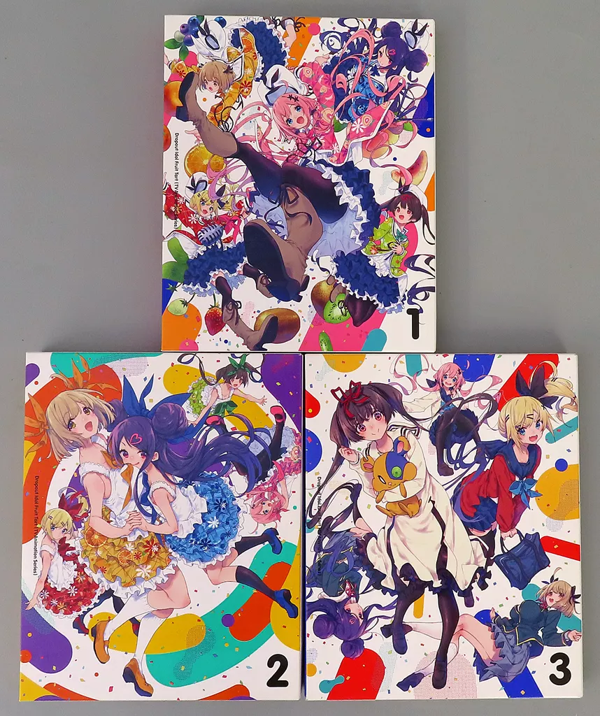アニメBlu-ray　Disc　不備有)おちこぼれフルーツタルト 初回生産版 全3巻セット(状態：スリーブケースに難有り)