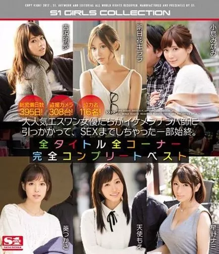 総密着日数395日! 盗撮カメラ308台! 協力者116名! 大人気エスワン女優たちがイケメンナンパ師に引っかかって、SEXまでしちゃった一部始終。 全タイトル全コーナー完全コンプリートベスト / 明日花キララ・吉沢明歩 他