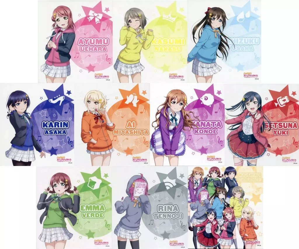 雑貨　全10種セット 「セガコラボミュージアム ラブライブ!シリーズ 9th ANNIVERSARY! アートパネル(虹ヶ咲学園スクールアイドル同好会 パーカー)」