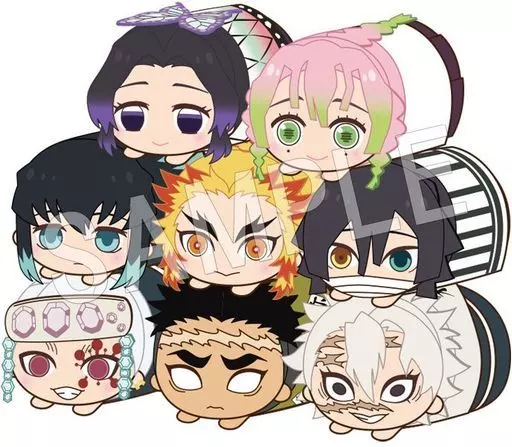 全8種セット 「鬼滅の刃 まめころりん ぬいぐるみマスコット 柱ver.」