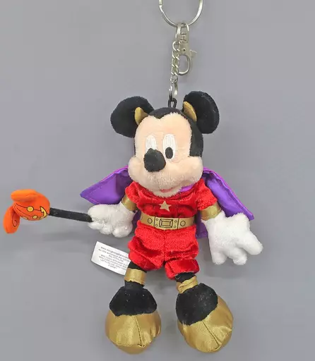 ミッキーマウス(マント/パープル) ぬいぐるみキーチェーン 「ディズニー・ハロウィーン」 香港ディズニーランド限定