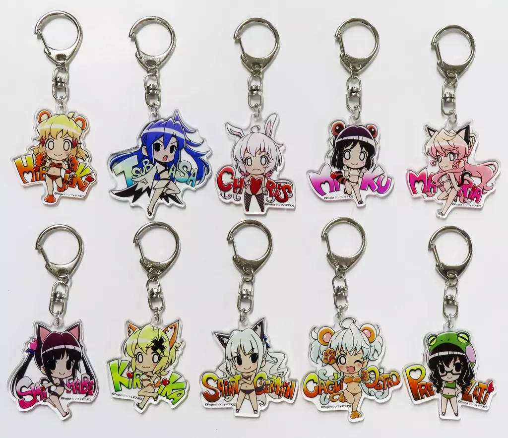 全10種セット 「戦姫絶唱シンフォギアAXZ アクリルキーホルダー」 AnimeJapan 2019グッズ