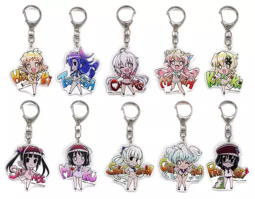 全10種セット 「戦姫絶唱シンフォギアAXZ アクリルキーホルダー」 AnimeJapan 2018グッズ