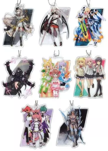 全8種セット ソフトクリアキーホルダー「セガ ラッキーくじ CHUNITHM＆maimai+オンゲキ」 G賞
