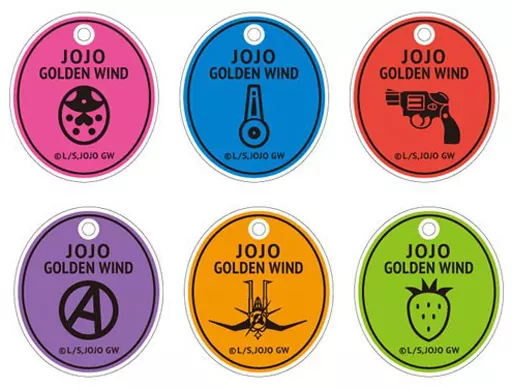 全6種セット 「ジョジョの奇妙な冒険 第五部 黄金の風 アクリルチャームコレクション ブチャラティチーム」