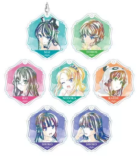 全7種セット 「青春ブタ野郎はバニーガール先輩の夢を見ない トレーディング Ani-Art アクリルキーホルダー」