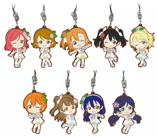 全9種セット ラバーストラップ きゅんキャラいらすとれーしょんず 「一番くじ ラブライブ!シリーズ 9th Anniversary μ’s」 μ’sラバーストラップ賞