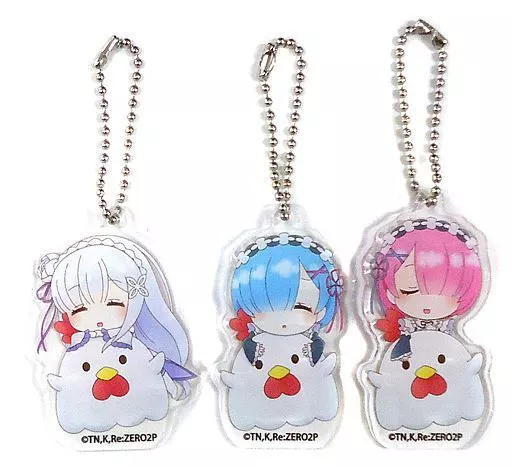 全3種セット 「Re：ゼロから始める異世界生活×ローソン アクリルキーホルダーA」 Loppi・HMV＆BOOKS online限定
