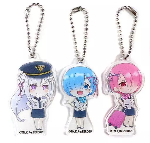 全3種セット 「Re：ゼロから始める異世界生活×ローソン アクリルキーホルダーB」 Loppi・HMV＆BOOKS online限定