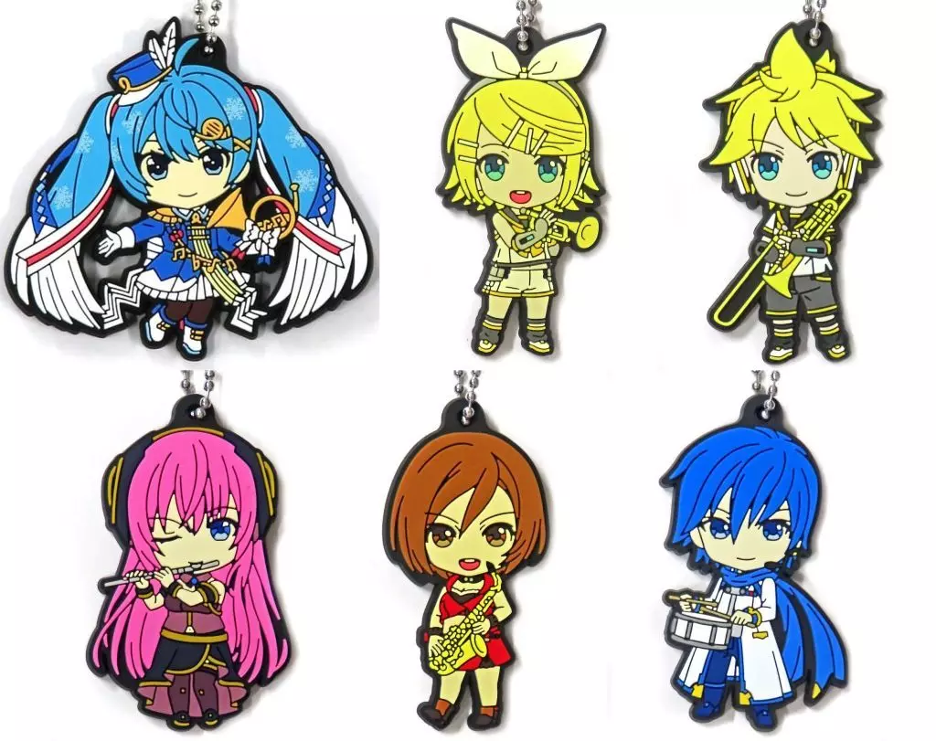 全6種セット 「初音ミク ねんどろいどぷらす カプセルラバーキーチェーン Band together 第2弾」