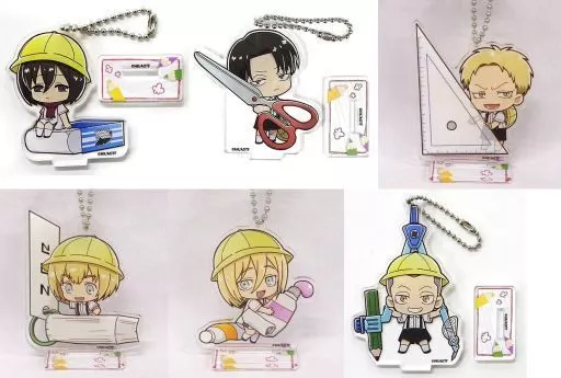 全6種セット 「進撃の巨人×きゃらドリ!! アクリルスタンドキーホルダーB」