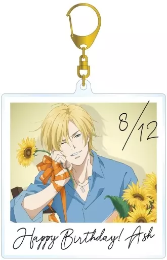 アッシュ・リンクス(バースデーver.) 描き下ろしイラスト ポラロイド風BIGアクリルキーホルダー 「BANANA FISH」