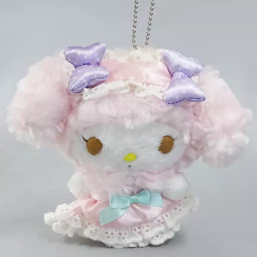 公*o様 匿名配送　おめかしシリーズ　マイメロディ　ぬいぐるみキーホルダー　おま 駿河屋 -<中古>マイメロディ(ドット/おめかし) マスコットホルダー