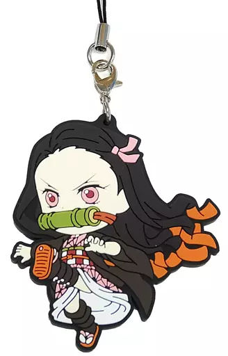 竈門禰豆子/戦闘 ラバーストラップ～無限列車編～ きゅんキャラいらすとれーしょんず 「一番くじ 鬼滅の刃 ～無限列車編～」 G賞