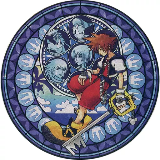 雑貨　ステンドグラスアート ラグマット 「一番くじ キングダムハーツ～Second Memory～」 C賞