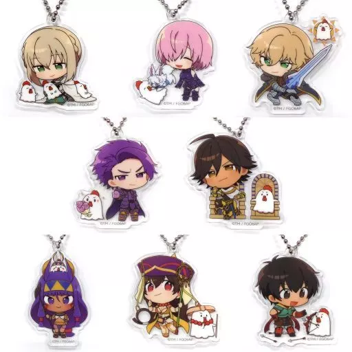 全8種セット 「劇場版 Fate/Grand Order -神聖円卓領域キャメロット- 前編 Wandering； Agateram×ローソン アクリルキーホルダー」