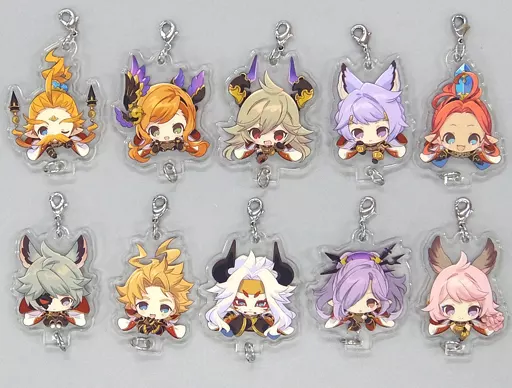 全10種セット 「GRANBLUE FANTASY-グランブルーファンタジー- Chain!つながる十天衆アクリルチャーム＆スタンドコレクション」