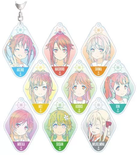 全9種セット 「劇場版 ハイスクール・フリート トレーディング Ani-Art CLEAR LABEL アクリルキーホルダー」