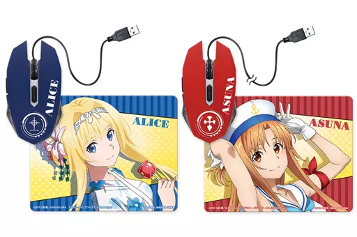 家電サプライ　全2種セット 光るマウス＆マウスパッドセット 「ソードアート・オンライン アリシゼーション War of Underworld」二手