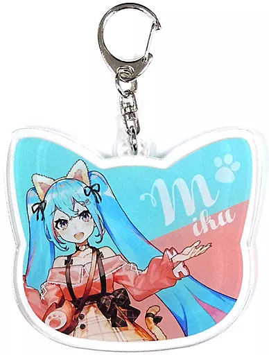 【新品未開封】初音ミク ナンジャタウン ねこ型 アクリルキーホルダー 初音ミク in ナンジャタウン 2020」ねこ型アクリルキーホルダー