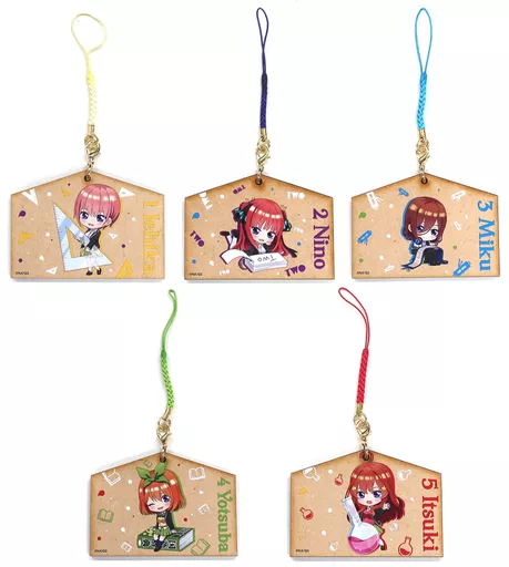 全5種セット 「五等分の花嫁∬×ローソン ミニ絵馬ストラップ」