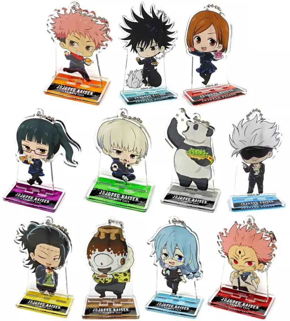 全11種セット 「呪術廻戦×animatecafe トレーディングアクリルスタンドキーホルダー」