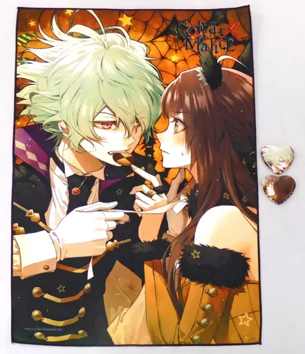 Collar✕Malice マイクロファイバータオル ハート缶バッジ Collar×Malice 岡崎契 マイクロファイバータオル | K-BOOKS 池袋 2次元