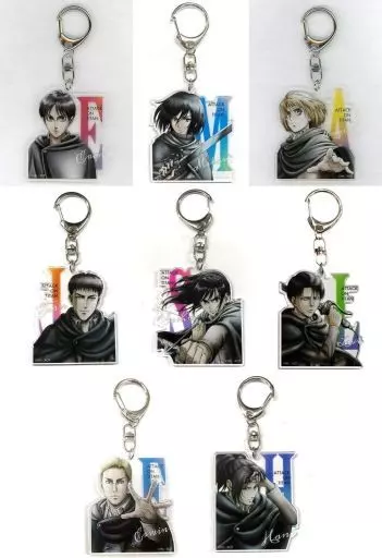 全8種セット 「進撃の巨人 WIT STUDIO 描き下ろし トレーディングアクリルキーホルダー」