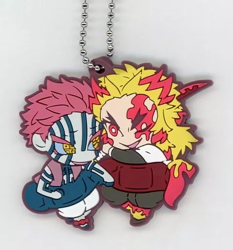 煉獄杏寿郎＆猗窩座 「鬼滅の刃 キャラばんちょうこう ラバーマスコット 漆ノ型」