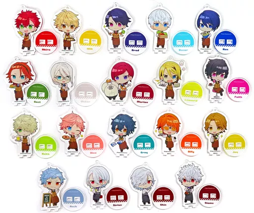 全19種セット 「エリオスライジングヒーローズ×animatecafe トレーディングアクリルスタンドキーホルダー」
