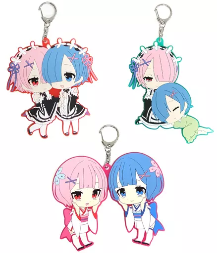 全3種セット（ラム＆レム） ビッグラバーキーホルダー 「Re：ゼロから始める異世界生活」