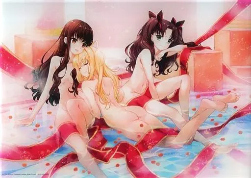 アクリルスタンド・アクリルパネル　岸波白野＆セイバー＆遠坂リン 描き下ろしB5アクリルアート 「Blu-ray/DVD Fate/EXTRA Last Encore」 SHAFT TEN全巻購入特典