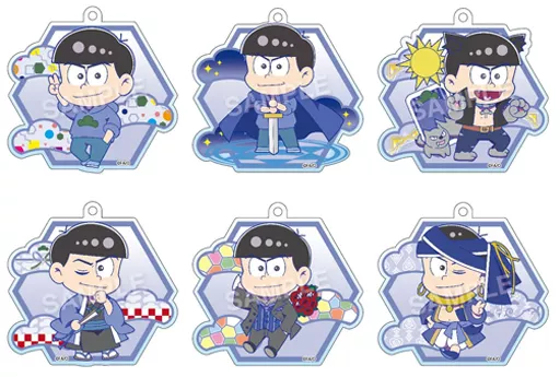 全6種セット 「おそ松さん えふぉるめ セレクトコレクション アクリルボールチェーン カラ松Ver.」