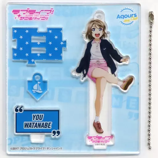 渡辺曜 Aqours CLUB 公式アクリルスタンドキーホルダーVol.2 バースデーVer. 「ラブライブ!サンシャイン!!」 Aqours CLUB限定グッズ