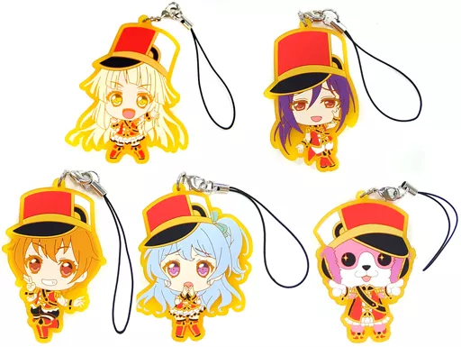 全5種セット 「BanG Dream! ガールズバンドパーティ! ラバーストラップ ハロー、ハッピーワールド! ver.」