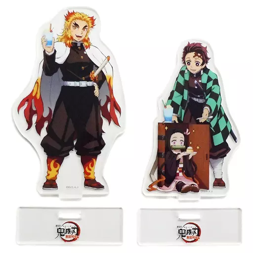 鬼滅の刃 描き下ろしアクリルスタンド ジョイフル 竈門炭治郎 非売品 駿河屋 -<中古>竈門炭治郎＆竈門禰豆子/煉獄杏寿郎 描き下ろしイラスト