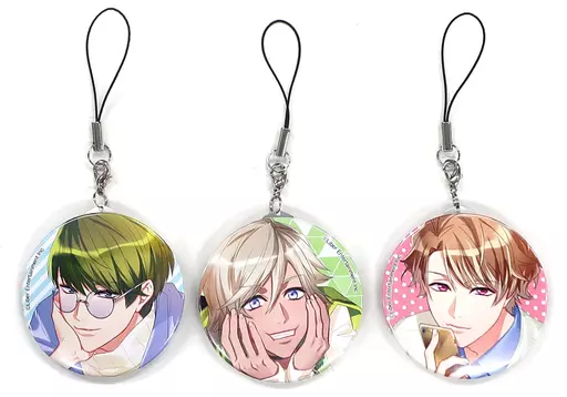 茅ヶ崎至＆シトロン＆卯木千景 缶ストラップ3個セット 「A3!(エースリー) B’s-LOG 2018年6月号 アニメイト限定セット」 同梱特典