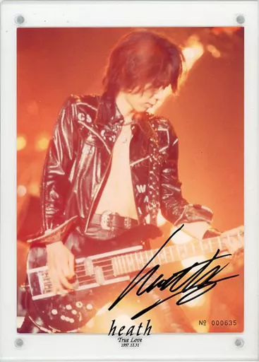 ♡希少♡HEATH LAST LIVE 写真　直筆サイン入り 駿河屋 -<中古>HEATH(X JAPAN) フォトスタンド(直筆サイン入りカード