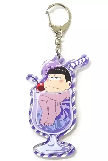 一松(クリームソーダ松ver.) キラキラ光って夏らしい!ラメ入りのアクリルキーホルダー 「おそ松さん 夏の松の市 一松 推し松セット クリームソーダ松ver.」