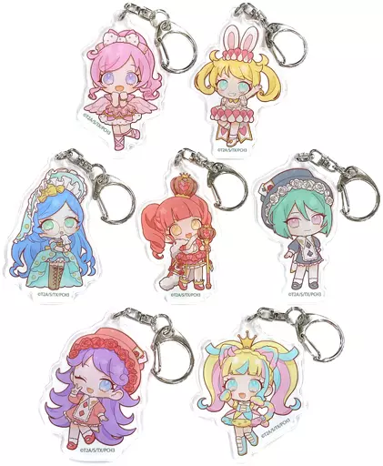 全7種セット 「キラッとプリ☆チャン アクリルキーホルダー 06.不思議の国ver. ミニキャラ」