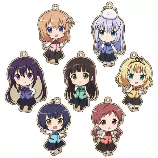 全7種セット 「ご注文はうさぎですか? BLOOM トレーディング木札ストラップ」