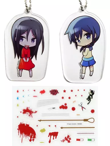 コープスパーティー デコれる⭐︎アクリルキーホルダーセット 篠崎あゆみ サチコ 駿河屋 -<中古>篠崎あゆみ＆篠崎サチコ デコれる☆アクキー(血の宿命と