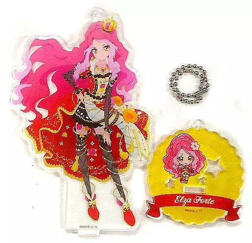 エルザ フォルテ(ver.SPR) アクリルバッジスタンドキーホルダー 「アイカツスターズ! 杉並で楽しむアイカツ!シリーズ5周年♪ スギカツフレンズ!」