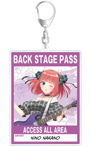 中野二乃(ギター演奏ver.) 描き下ろしイラスト バックステージパス風BIGアクリルキーホルダー 「五等分の花嫁∬」